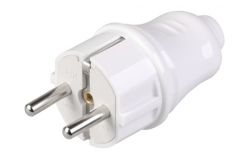 
			Plug IEK, grounded, IP20, white, plastic