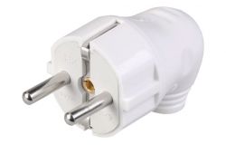 
			Plug IEK, grounded, IP20, white, corner, plastic