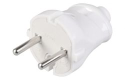 
			Plug IEK, 6A, non-grounded, IP20, white, plastic
