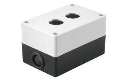 Box IEK, 2-socket, white, plastic, H25mm  