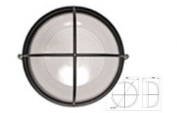 
			Lamp moisture resistant E27, IEK, 1108, grid, 100W, IP54, black, round