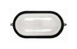 Luminaire waterproof E27, IEK, 1401, no bars, 60W, IP54, black, oval  