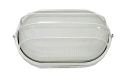 Luminaire waterproof E27, IEK, 1406, with bars, 60W, IP54, white, oval  
