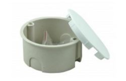 
			Junction box IEK, For plasterboard, IP20, white, 80x40mm, D80mm, with cover