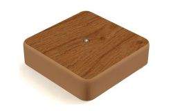 
			Junction box IEK, IP20, oak, surface, 75x75x28mm, with clips