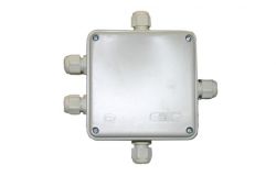 
			Коробка КМ41330 распаячная для о/п 100х100х50 мм IP55 (RAL7035, гермовводы PG9 5 шт)