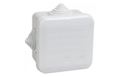 
			Junction box IEK, IP44, gray, surface, 70x70x40mm, with soft plugs