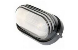 Luminaire waterproof E27, IEK, 1407, 60W, IP54, black, oval 1/2 sieve  