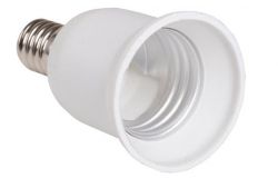 
			Perejimas (adapteris) lemputes E14-E27, IEK, IP20, baltas, plastikas
