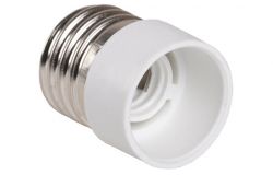 
			Adapter for bulbs E27-E14, IEK, IP20, white, plastic