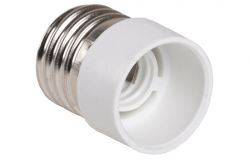 
			Perejimas (adapteris) lemputes E27-E14, IEK, IP20, baltas, plastikas