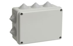 
			Junction box IEK, IP44, gray, surface, 190x140x70mm, with soft plugs