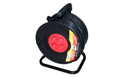 
			Extension cord reel Schust EL, H05VV-F, 3x1.0, 25m, grounded, red+black