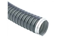 
			Caurule gofrēta Mutlusan, Q11, melna, 11-14mm, metal spiral izoleta PVC  metal sp, (50)