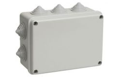 
			Коробка КМ41244 распаячная для о/п 190х140х70 мм IP55 (RAL7035, 10 гермовводов)