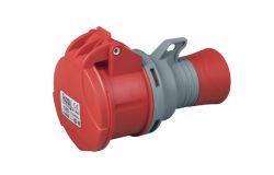 
			Контактное гнездо с крышкой Rosi, 16A, 3P+E, 380-415V, IP44