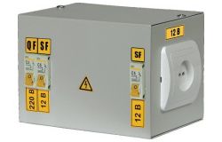 
			Dлюutл su nuleidюianиiu transformatoriumi IEK, 10.5-2A, 220-24V, IP30, 130x150x220mm