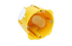 
			Junction box KOPOS KOLIN, For plasterboard, 1-socket, yellow, 68x60mm