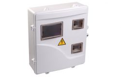 
			Distribution counter IEK, 6-socket, 3ph, IP55, surface, 400x350x125mm, plastic