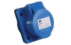 
			Socket IEK, 16A, 2P + PE, 220V, IP44, with cover