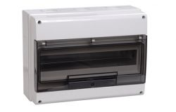 
			Distribution IEK, 16-position, IP66, gray, v / a, 250x326x140mm, plastic, with transparent door