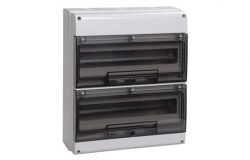 
			Distribution IEK, 24-position, IP66, gray, v / a, 400x256x140mm, plastic, with transparent door