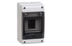 
			Distribution box IEK, 4-place, IP66, gray, v/a, 190x110x104mm, plastic, with the door