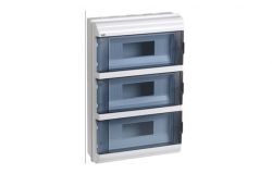 
			Distribution box IEK, 36-socket, IP55, white, surface, 306x108x458mm, plastic, with transp. door