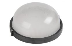 Luminaire waterproof E27, IEK, 1301, no bars, 60W, IP54, black, round  