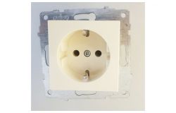 
			Socket Ovivo, (mechanism), grounded, cream