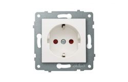 
			Socket Ovivo, (mechanism), grounded, white, with child protection
