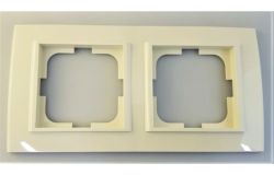 
			Frame Ovivo, 2-socket, MINA, cream