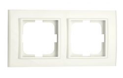 
			Frame Ovivo, 2-socket, MINA, white