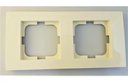 
			Frame Ovivo, 2-socket, GRANO, cream