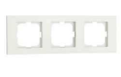 
			Frame Ovivo, 3-socket, GRANO, white