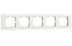 
			Frame Ovivo, 5-socket, GRANO, white