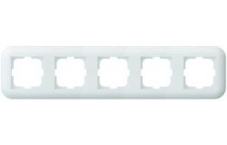 
			Frame Ovivo, 5-socket, LOFT, white