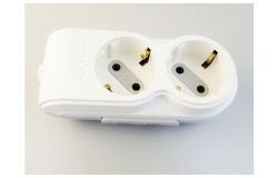 
			Socket blok Ovivo, 2-socket, grounded, white