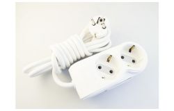 
			Extension cord Ovivo, 2-socket, 5m, grounded, white