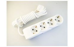 
			Extension cord Ovivo, 4-socket, 5m, grounded, white