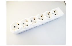 
			Socket blok Ovivo, 6-socket, grounded, white