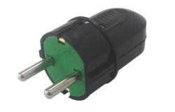 
			Plug Ovivo, grounded, black