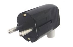 
			Plug Ovivo, grounded, black, corner