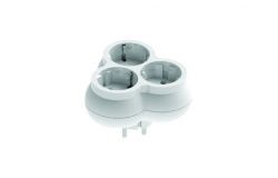 
			Adapter Ovivo, 3-socket, grounded, white, triangle