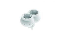 
			Adapter Ovivo, 2-socket, grounded, white