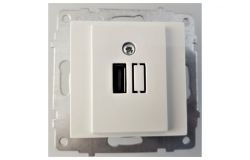 
			Socket Ovivo, USB, (mechanism), white