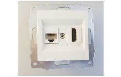 
			Socket Ovivo, DATA/HDMI (mechanism), white