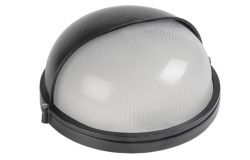 
			Lamp, veekindel E27, IEK, 1303, poolkera, 60W, IP54, must, ümmargune