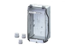 
			Junction box HENSEL, internal, IP65, grey, 253x136x115mm, with transp. door