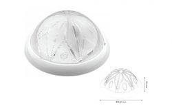 
			Plafond E27, GUNES, Max 60W, IP20, white, round, D220mm, plastic, H100m, (2)